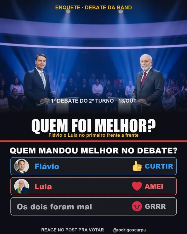 Arte do post: No frente a frente da Band, quem mandou melhor?