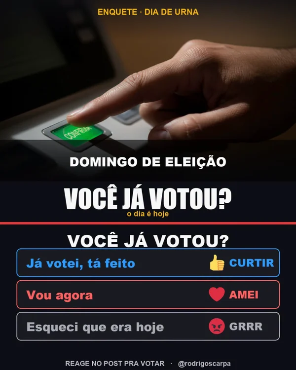 Arte do post: Você já votou?